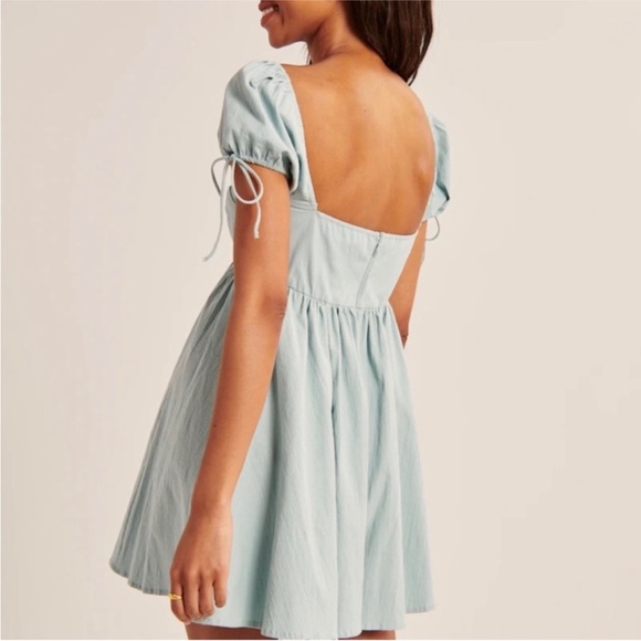 Abercrombie & Fitch Puff Sleeve Mini Dress With Sweetheart Neckline - Picture 3 of 8